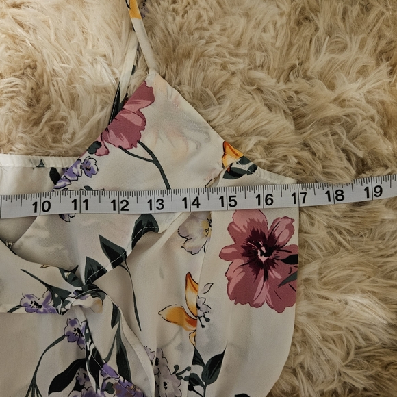 Dex White Floral Faux Wrap Dress - Picture 6 of 8
